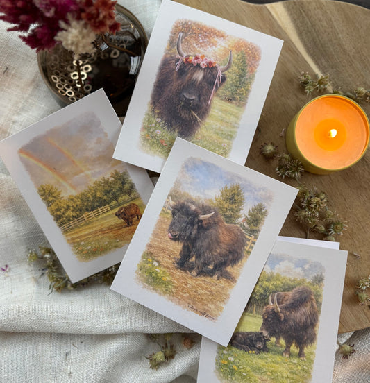 Whimsical Yak Notecards